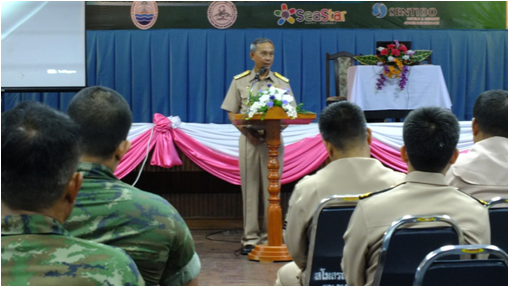 พล.ร.อ.ไพฑูรย์ ประสพสิน ประธานคณะกรรมการสวัสดิการสงเคราะห์การเงิน ทร.ตรวจเยี่ยมและบรรยายพื้นที่ภาคใต้